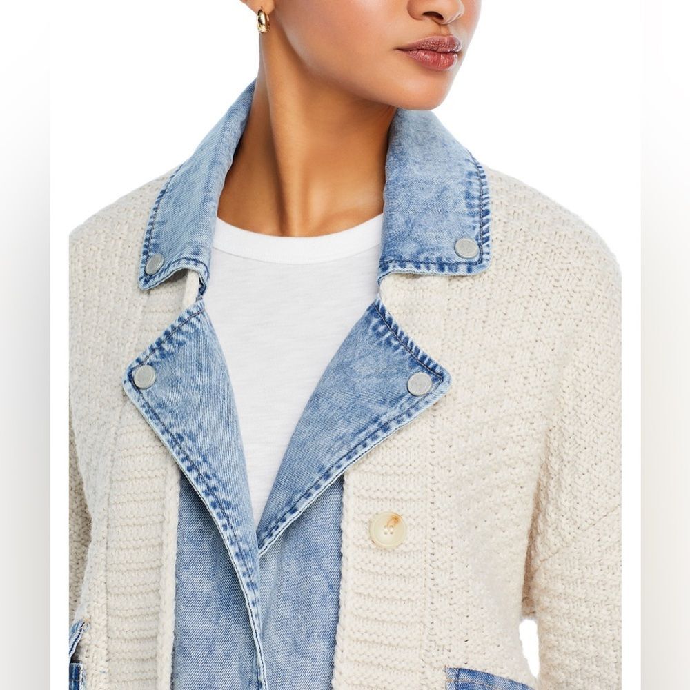 Brand New with tag! BLANKNYC -Last Call Mixed Media Cardigan Size Small - Picture 5 of 7